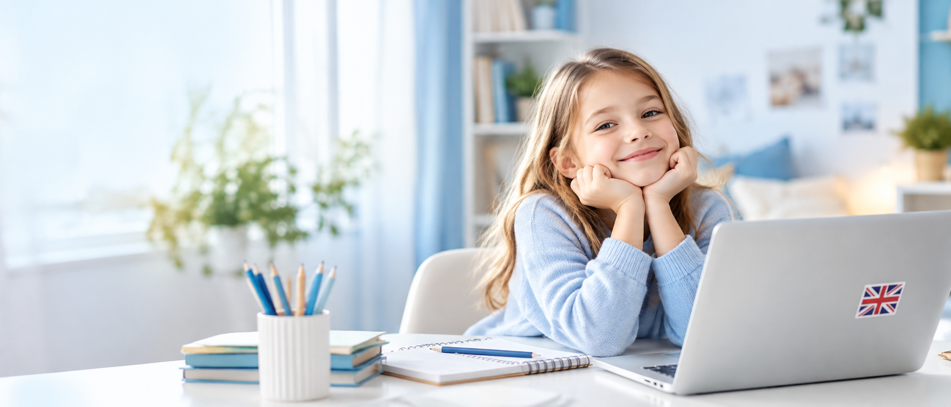 Ученица M School занимается английским онлайн